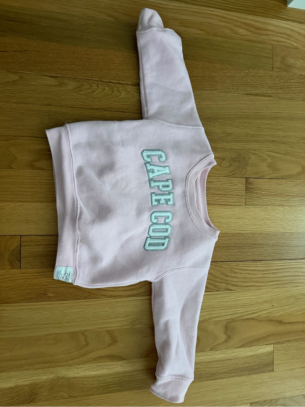 Kids Cape Cod Embroidered Crewneck Sweatshirt - Light Pink